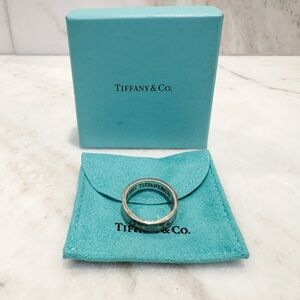 Tiffany & Co. Silver Band with Teal Pouch​